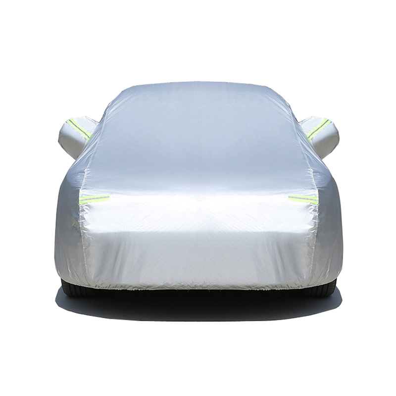 Cubierta de coche con protección UV plateada de tela Oxford 210D